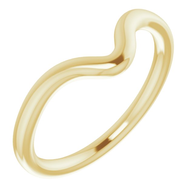 14k Yellow Band For 6 Mm Round Ring