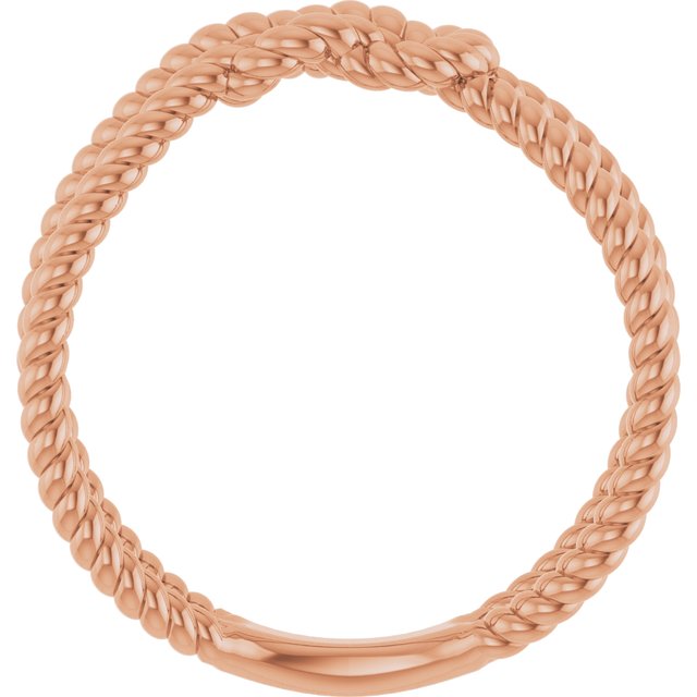 14k Rose Rope Knot Ring