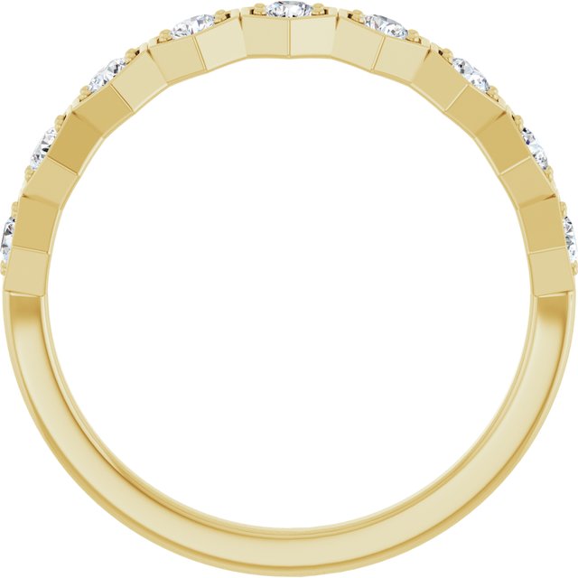 14k Yellow 1/3 Ctw Natural Diamond Stackable Ring
