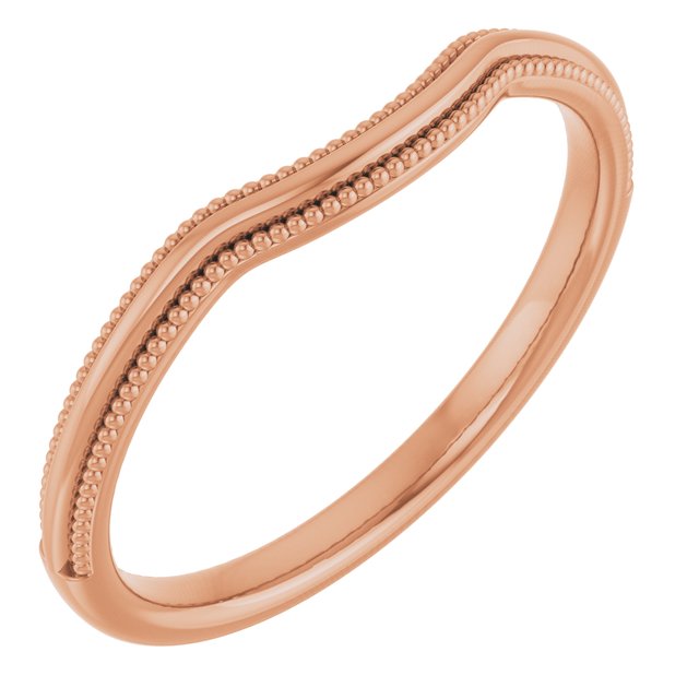 14k Rose Contour Band