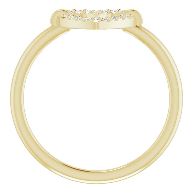 14k Yellow .07 Ctw Natural Diamond Heart Ring
