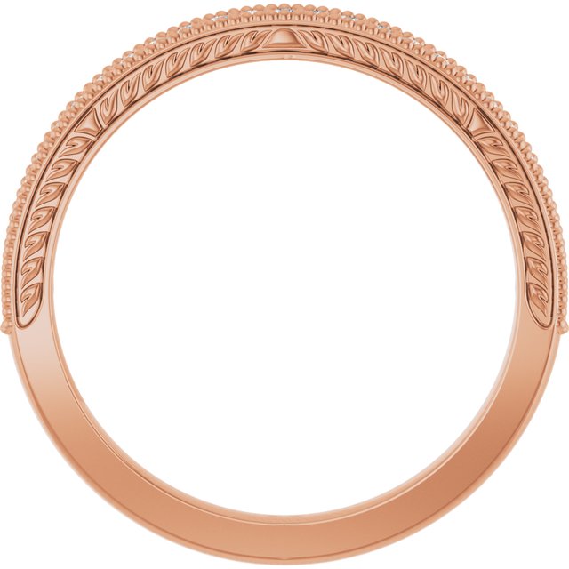 14k Rose 1/10 Ctw Natural Diamond Anniversary Band