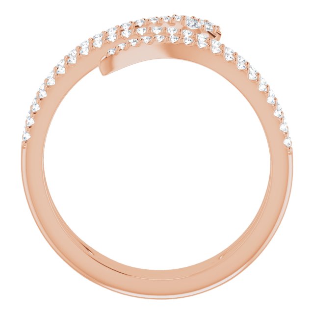 14k Rose 1/3 Ctw Natural Diamond Snake Ring