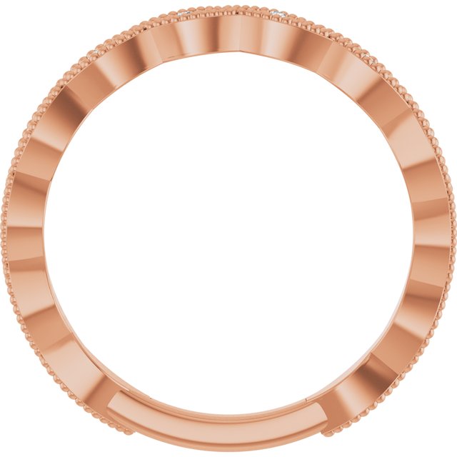 14k Rose .05 Ctw Natural Diamond Anniversary Band