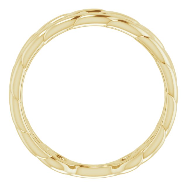 14k Yellow Stackable Chain Link Ring