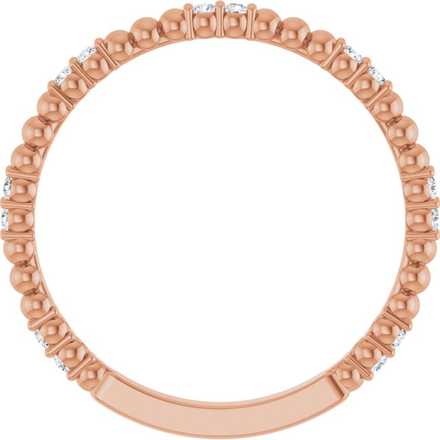 14k Rose 1/8 Ctw Natural Diamond Anniversary Band