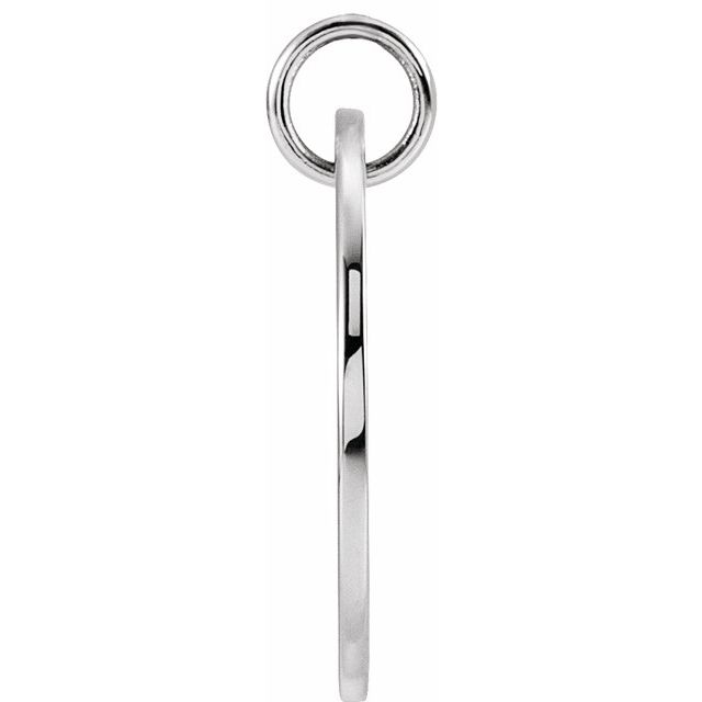 Sterling Silver Pierced Heart 15 mm Disc Pendant