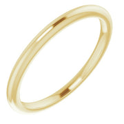 14k Yellow Band For 6.5 Mm Round Ring