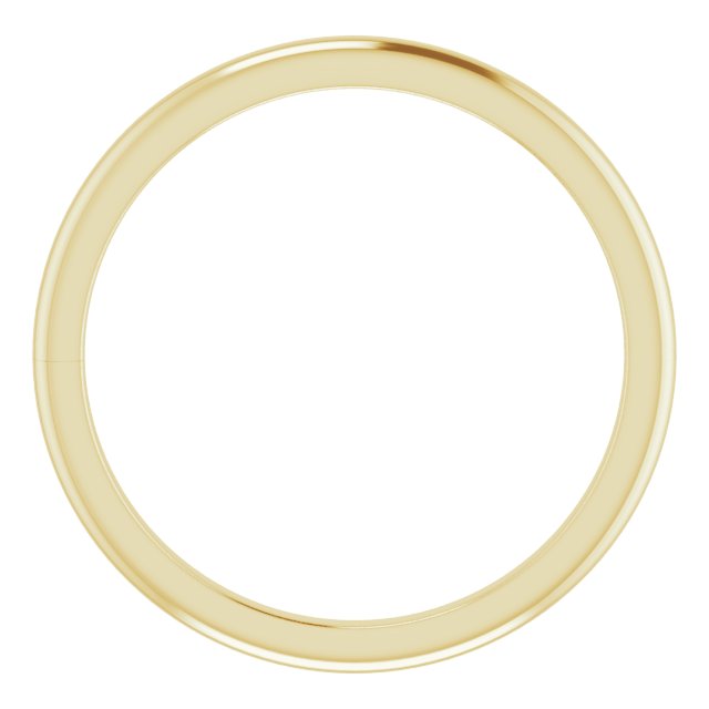 14k Yellow Band For 6.5 Mm Round Ring
