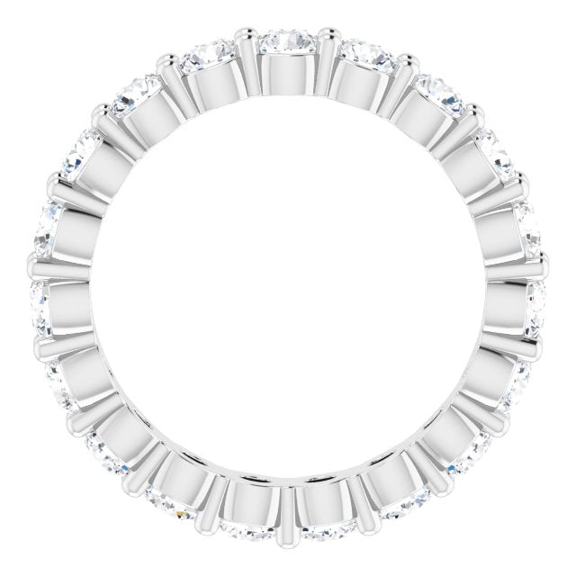14K White 1 7/8 CTW Natural Diamond Eternity Band Size 7