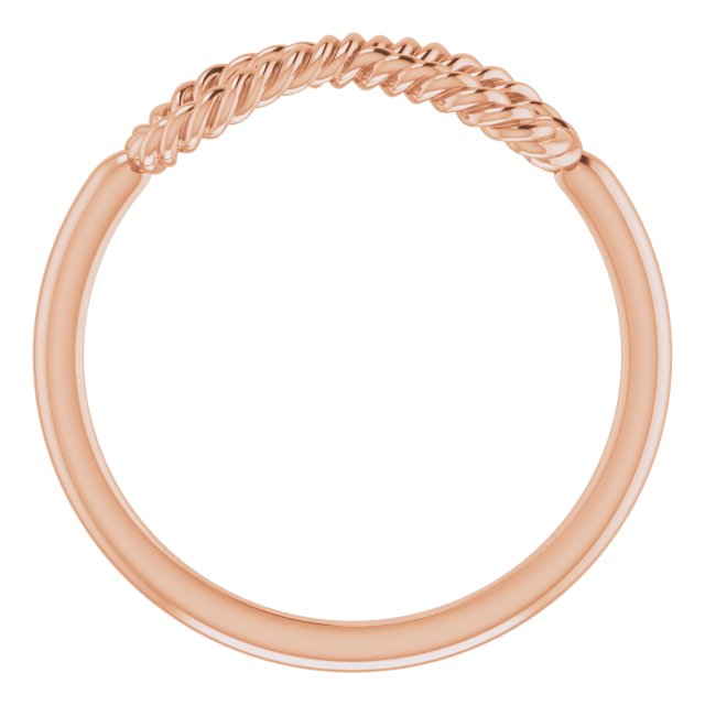 14k Rose Infinity-inspired Rope Ring