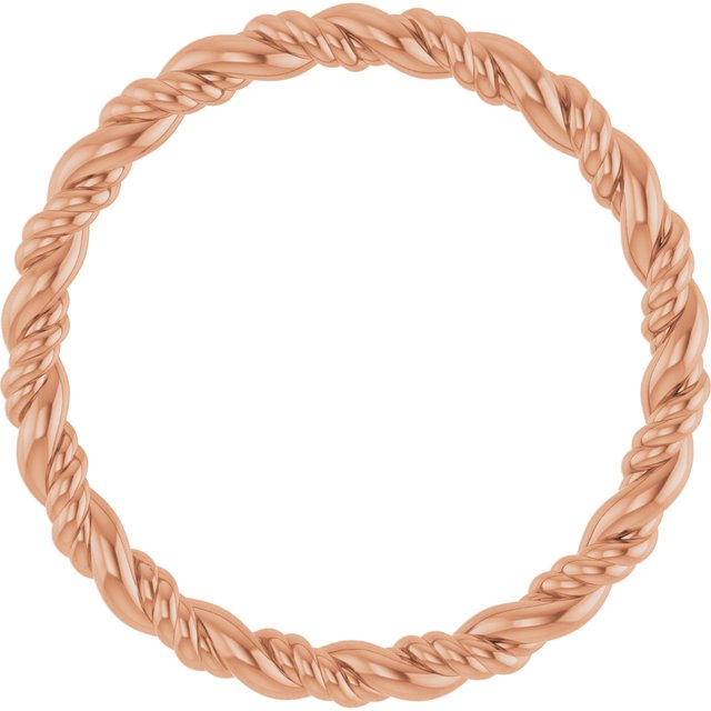 14k Rose Rope Band Size 7
