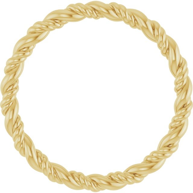 18K Yellow Rope Band Size 7