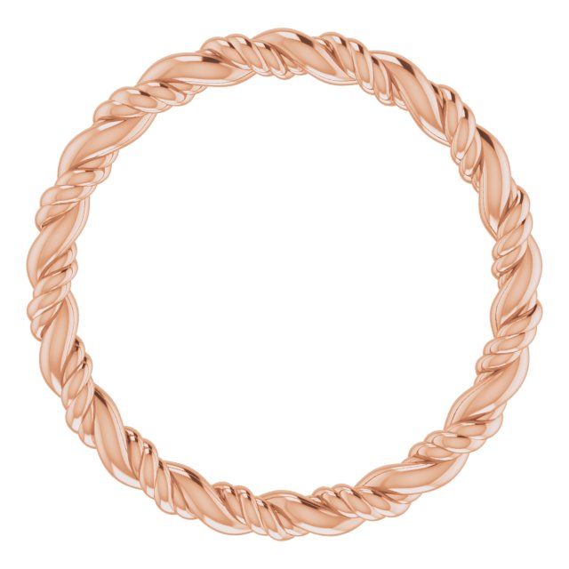 14k Rose Rope Band Size 6