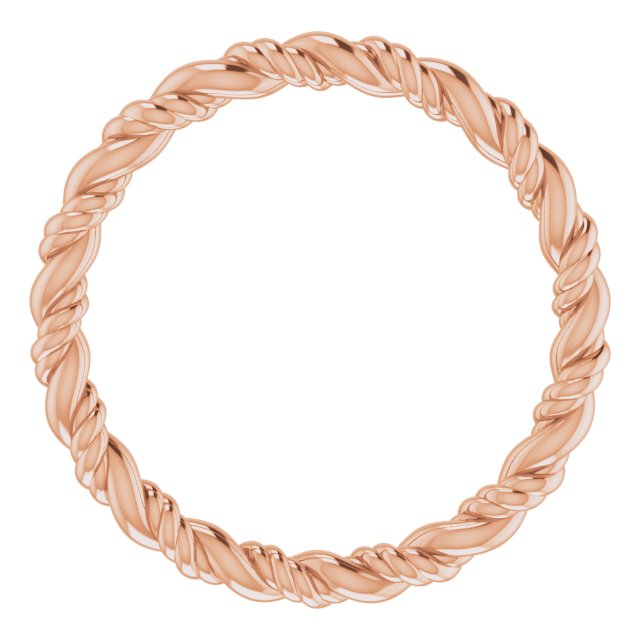 14k Rose Rope Band Size 5.5