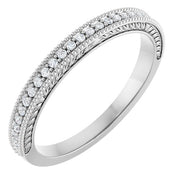14k White 1/10 Ctw Natural Diamond Anniversary Band