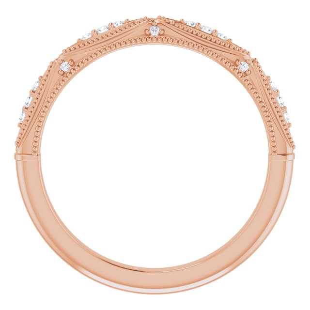 14k Rose .07 Ctw Diamond Band