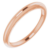 14k Rose Band For 10x8 Mm Oval Ring
