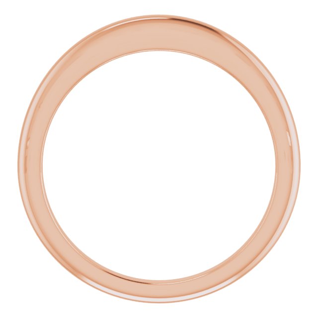 14k Rose Band For 10x8 Mm Oval Ring