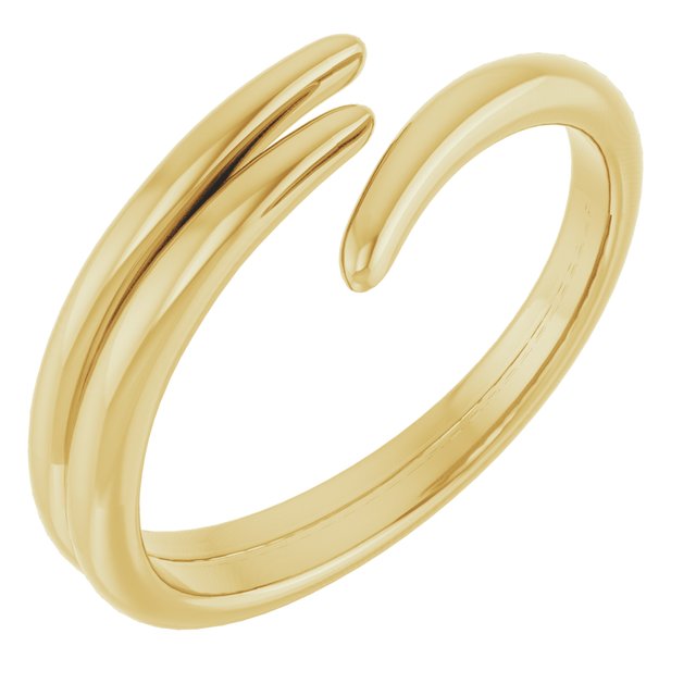 14k Yellow Bypass Ring