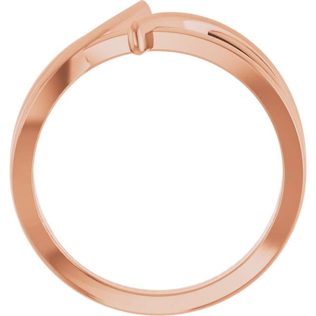 14k Rose 12.4 Mm Freeform Bypass Ring