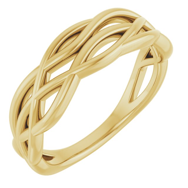 14k Yellow Criss-cross Ring
