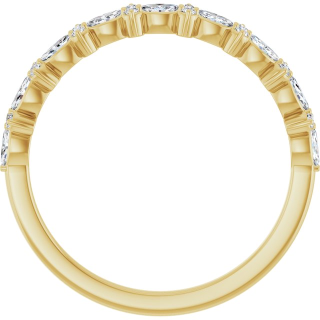 14k Yellow 1/3 Ctw Natural Diamond Anniversary Band