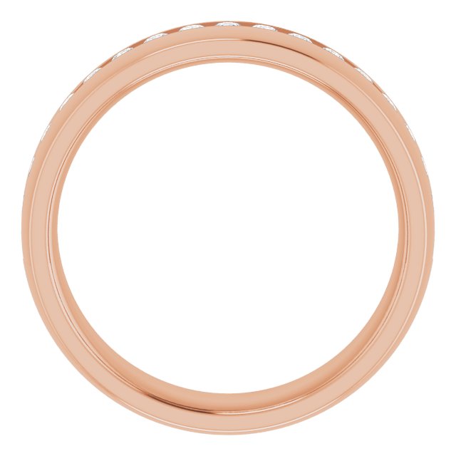 14k Rose 1/2 Ctw Natural Diamond Band