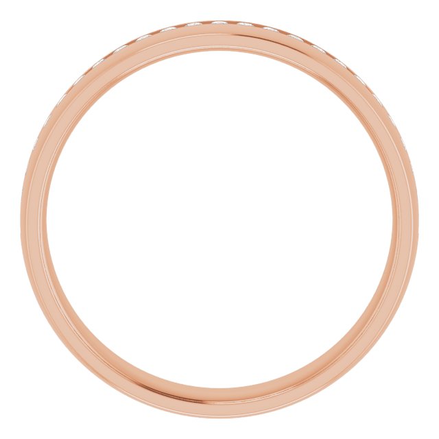 14k Rose 3/8 Ctw Natural Diamond Band