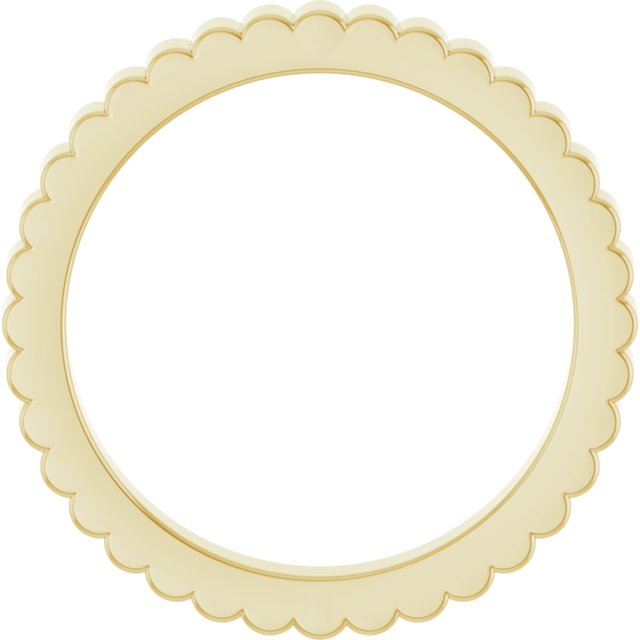 14k Yellow 2.5 Mm Grooved Band Size 4.5