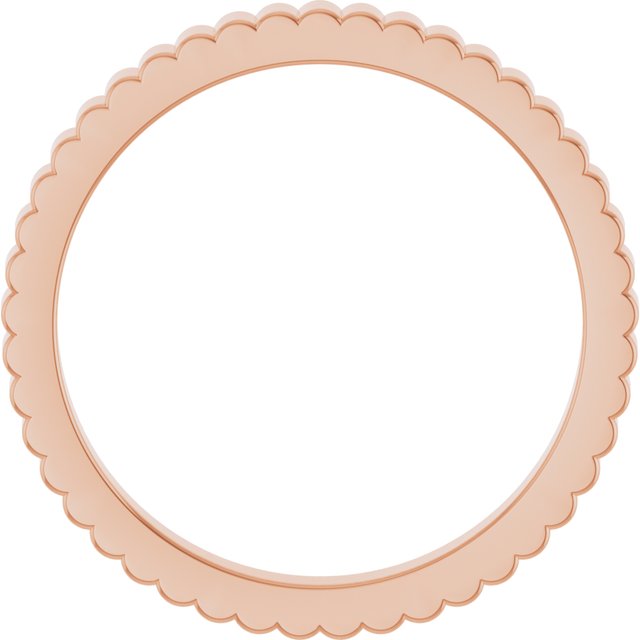 14k Rose 2.5 Mm Grooved Band Size 8