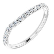 14k White 1/3 Ctw Natural Diamond Band