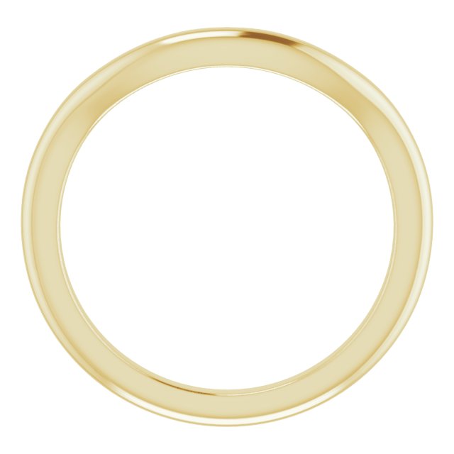 14k Yellow Band For 7 Mm Round Ring