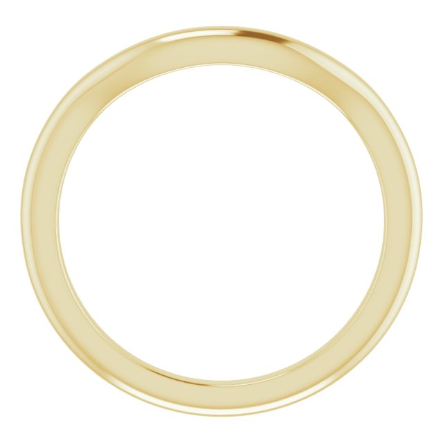 14k Yellow Band For 6 X 4 Mm Emerald Ring