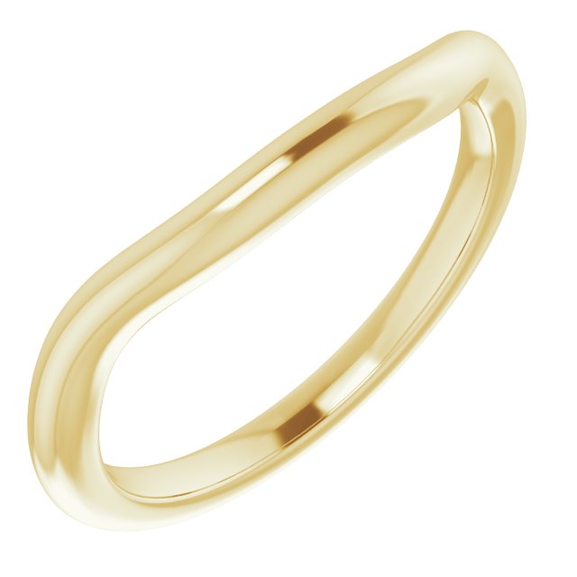 14k Yellow Band For 7 Mm Round Ring