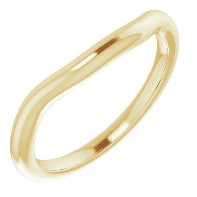 14k Yellow Band For 6 X 4 Mm Emerald Ring