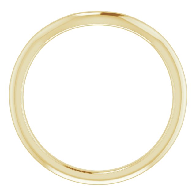 14K Yellow Band for 10x8 mm Oval Ring