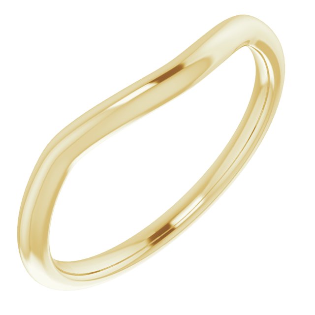 14K Yellow Band for 10x8 mm Oval Ring