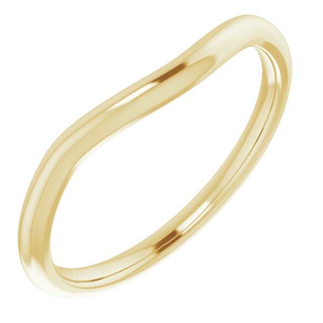 14K Yellow Band for 7x5 mm Emerald Ring
