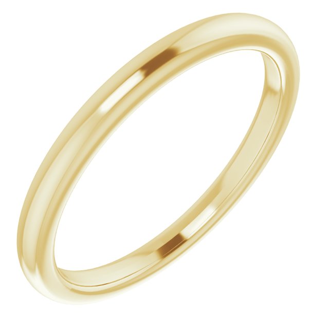 14k Yellow Band For 9x7 Mm Emerald Ring