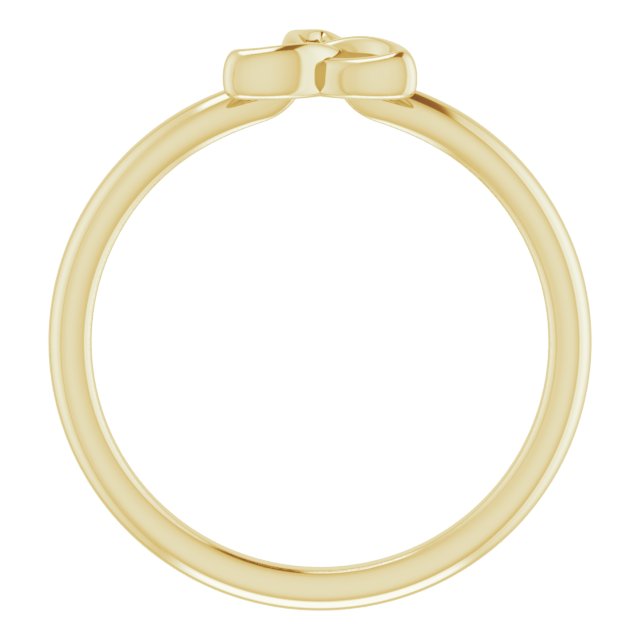 14k Yellow Celtic-inspired Trinity Stackable Ring