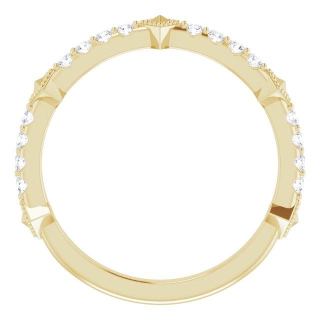 14k Yellow 1/4 Ctw Natural Diamond Stackable Ring