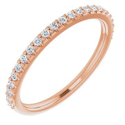 14k Rose 1/5 Ctw Natural Diamond Band