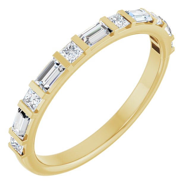 14k Yellow 1/2 Ctw Lab-grown Diamond Anniversary Band