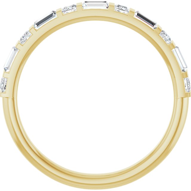 14k Yellow 1/2 Ctw Lab-grown Diamond Anniversary Band