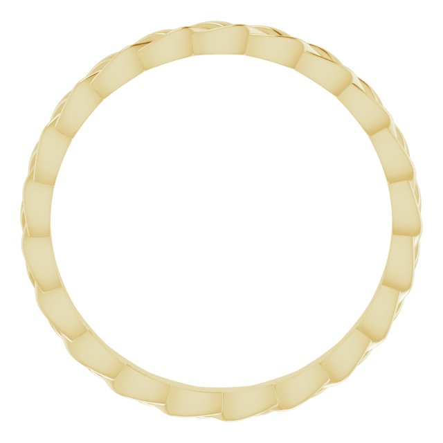 14k Yellow 2 Mm Woven Band Size 8