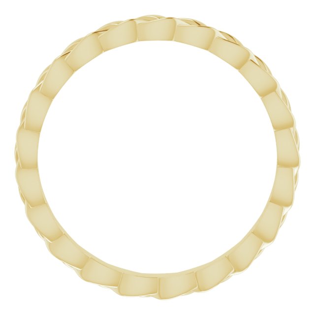14k Yellow 2 Mm Woven Band Size 6