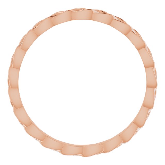 14k Rose 2 Mm Woven Band Size 9