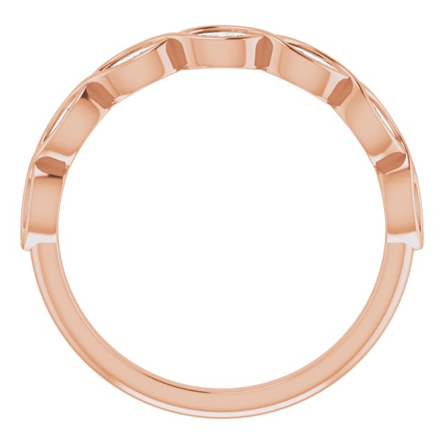 14k Rose 1/3 Ctw Natural Diamond Anniversary Band