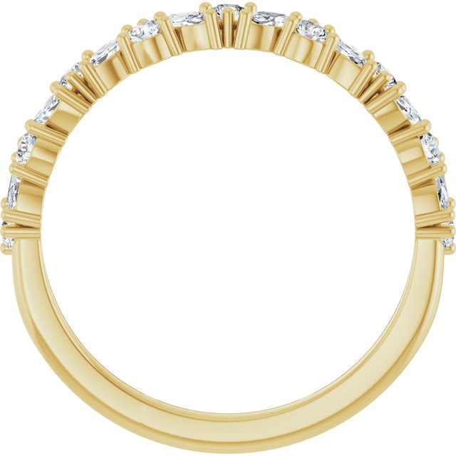 14K Yellow 1/2 CTW Lab-Grown Diamond Anniversary Band